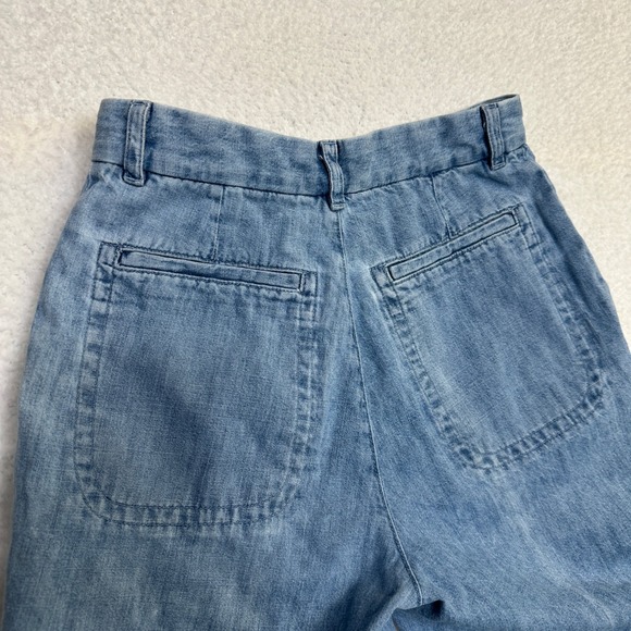 A.P.C. Jeans Women Light Wash Wide Leg Denim Pants Size 24 Made in Tunisia - Picture 5 of 9